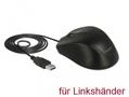DELOCK Egonomic optical 5-button USB mouse - left handers (12548)