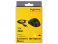 DELOCK Egonomic optical 5-button USB mouse - left handers (12548)