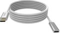 VISION 2 m USB C extension cable -USB 3.2 gen 1 5 gbps - supports 3 a charging current - USB C 3.2 (m) to USB C 3.2 (f) - outer diameter 4.5 mm - 22+30 awg - white