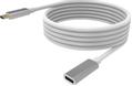 VISION 2 m USB C extension cable -USB 3.2 gen 1 5 gbps - supports 3 a charging current - USB C 3.2 (m) to USB C 3.2 (f) - outer diameter 4.5 mm - 22+30 awg - white (TC 2MUSBCEXT)