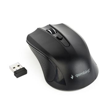 GEMBIRD Wireless optical mouse MUSW-4B-04,  1600 DPI, nano USB, black (MUSW-4B-04)