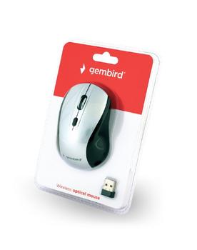 GEMBIRD MOUSE USB OPTICAL WRL BLACK SILVER MUSW-4B-02-BS GEMBIRD (MUSW-4B-02-BS)