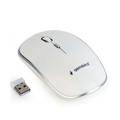 GEMBIRD Wireless optical mouse MUSW-4B-01-W, 1600 DPI, nano USB, white