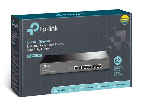 TP-LINK 8-Port Gigabit PoE+ Switch 8 Gigabit RJ45 Ports (TL-SG1008MP)
