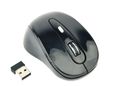 GEMBIRD Wireless optical mouse MUSW-6B-01,  1600 DPI, nano USB, black (MUSW-6B-01)