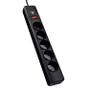 V7 5 OUTLET SURGE PROTECTOR EU 1.8M CABLE 1050J BLACK ACCS