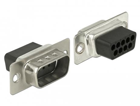 DELOCK Adapter Sub-D 9 pin male to RJ45 female Assembly Kit blue (66167)