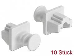 DELOCK Dust Cover for RJ45 jack 10 pieces white