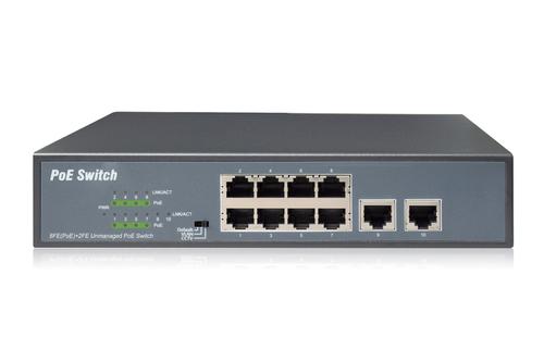 DIGITUS 8 Port Fast Etherent PoE Switch +2 Uplinks (DN-95323-1)