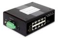 DIGITUS Industrial 7-port Gigabit PoE+Switch+1 PD-port IEEE802.3af/at DIN rail extended temp.range IN