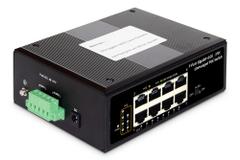 DIGITUS Industrial 7-port Gigabit PoE+Switch+1 PD-port IEEE802.3af/at DIN rail extended temp.range IN