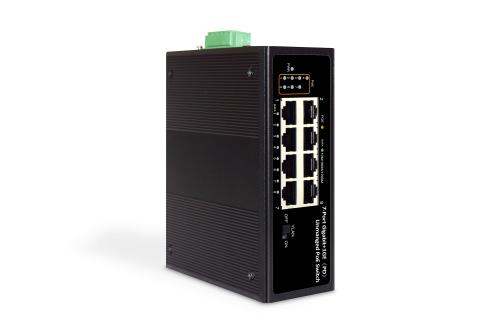DIGITUS Industrial 7-port Gigabit PoE+Switch+1 PD-port IEEE802.3af/ at DIN rail extended temp.range IN (DN-651113)