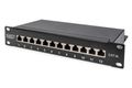 DIGITUS CAT 6, PATCH PANEL CLASS E, SHIELDED, 12 PORT CABL