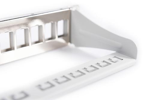 DIGITUS Modular Patch Panel shielded 12-Port Blank 1U 254mm (10in) Rack Mount grey RAL 7035 NS (DN-91419)
