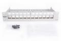 DIGITUS Modular Patch Panel shielded 12-Port Blank 1U 254mm (10in) Rack Mount grey RAL 7035 NS (DN-91419)