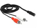 DELOCK Audiokabel Sort 1.4m