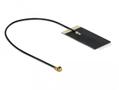 DELOCK WLAN 802.11 ac/ax/a/h/b/g/n Antenna MHFÂ® I plug 2.7 - 3.0 dBi 1.13 15 cm FPC internal self adhesive