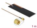 DELOCK LPWAN Antenna SMA plug 1 - 2 dBi RG-178 1 m PCB internal self adhesive (12620)