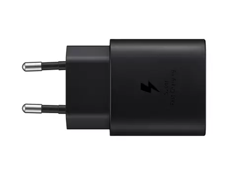 Samsung 25 watt reiseadapter - USB-C med kabel, USB PD 3.0 PPS (EP-TA800XBEGWW)
