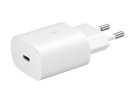 Samsung 25 watt reiseadapter - USB-C med kabel, USB PD 3.0 PPS (EP-TA800XWEGWW)