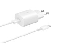 Samsung 25 watt reiseadapter - USB-C med kabel, USB PD 3.0 PPS (EP-TA800XWEGWW)