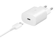 Samsung 25 watt reiseadapter - USB-C med kabel, USB PD 3.0 PPS (EP-TA800XWEGWW)