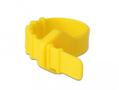 DELOCK Silicone Cable Ties reusable 10 pieces yellow
