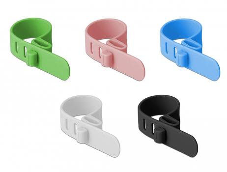 DELOCK Silicone Cable Ties reusable 10 pieces assorted colors (18828)