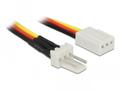 DELOCK Fan Power Cable 3 pin male to 3 pin female 30 cm