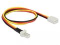 DELOCK Fan Power Cable 3 pin male to 3 pin female 30 cm (85753)