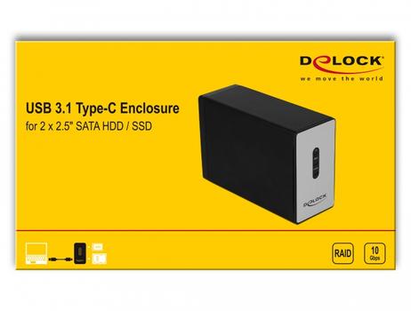 DELOCK Desktop Lagringspakning USB 3.1 (Gen 2) SATA 6Gb/s (42607)