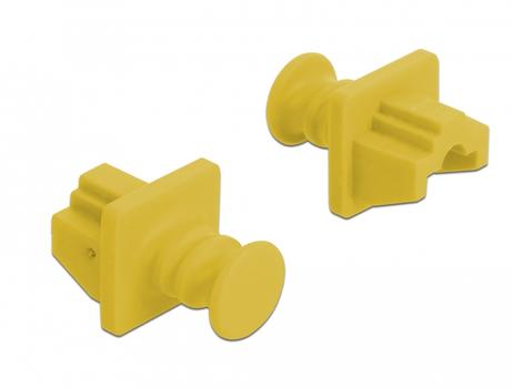 DELOCK Dust Cover for RJ45 jack 10 pieces yellow (86511)