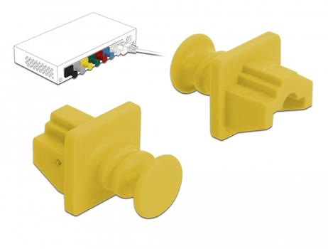 DELOCK Dust Cover for RJ45 jack 10 pieces yellow (86511)
