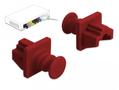 DELOCK Dust Cover for RJ45 jack 10 pieces red (86510)