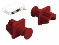 DELOCK Dust Cover for RJ45 jack 10 pieces red (86510)