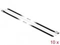 DELOCK Stainless Steel Cable Ties L 300 x W 4.6 mm black 10 pieces (18810)