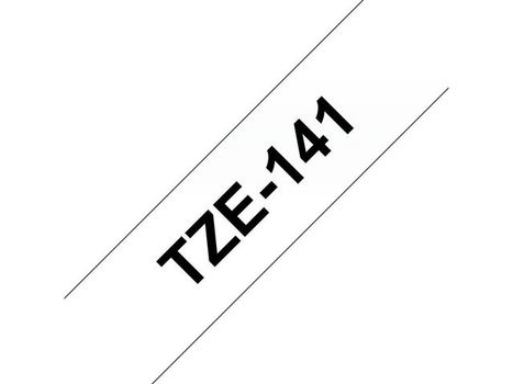 Brother 18MM Black On Clear Tape (TZE-141)