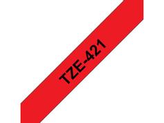 Brother 9MM Black On Red Tape