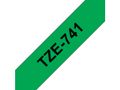 BROTHER TZE 18mm sort på grøn