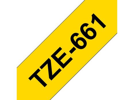 BROTHER 36MM Black On Yellow Tape (TZE661)