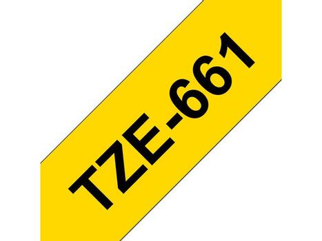 Brother 36MM Black On Yellow Tape (TZE661)