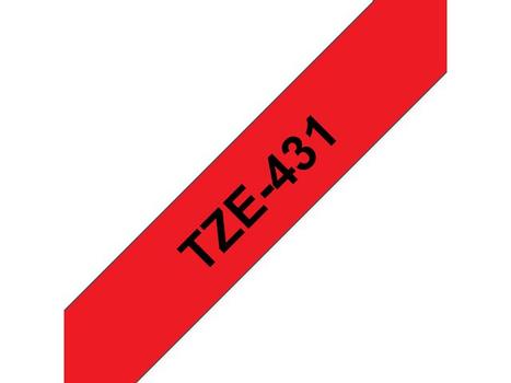 BROTHER P-Touch TZE-431 black on red 12mm (TZE431)