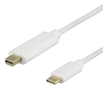DELTACO USB C TO Mini DP 2m white (USBC-DP203-K)