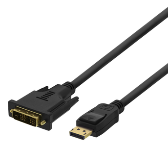 DELTACO DisplayPort to DVI-D Single Link, 2m, 1080p, black (DP-2022)