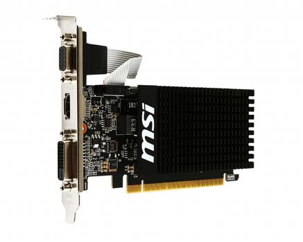 MSI GT 710 1GD3H LP, GeForce GT 710, 1 GB, GDDR3, 64 Bit, 4096 x 2160 pixel, PCI Express x16 2.0 (GEFORCE GT 710 1GD3H/LP)