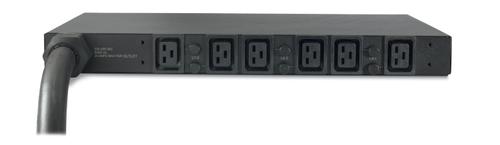 APC Rack PDU, Basic, 1U, 22KW, 400V, (6) C19 (AP7526)