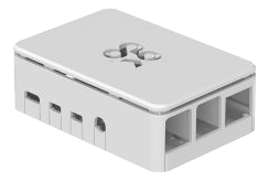 OKdo Raspberry Pi 4 standard case, 3 piece design, white (ASM-1900133-11_Bulk)