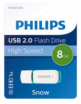 PHILIPS USB-Stick  8GB 2.0 USB Snow Edition green (FM08FD70B/00)