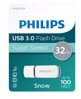 PHILIPS USB-Stick 32GB 3.0 USB Drive Snow super fast grey (FM32FD75B/00)