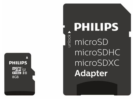 PHILIPS Memory Card 8 Gb Microsdhc  (FM08MP45B/00)